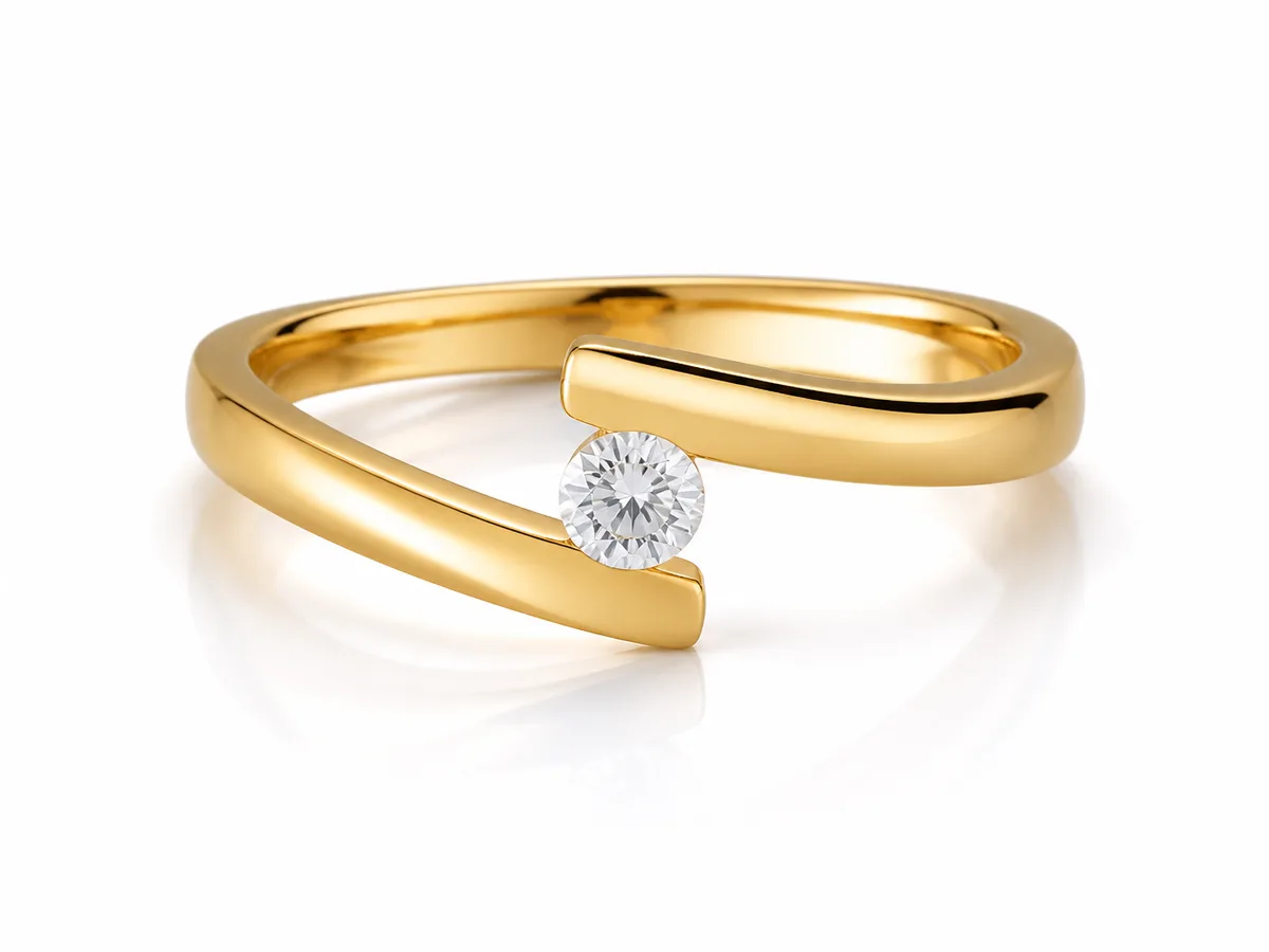 AI background remover example: jewelry product with crisp edges on white studio background