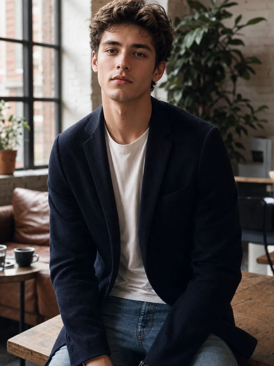 AI headshot generator example: friendly startup founder portrait for website bio
