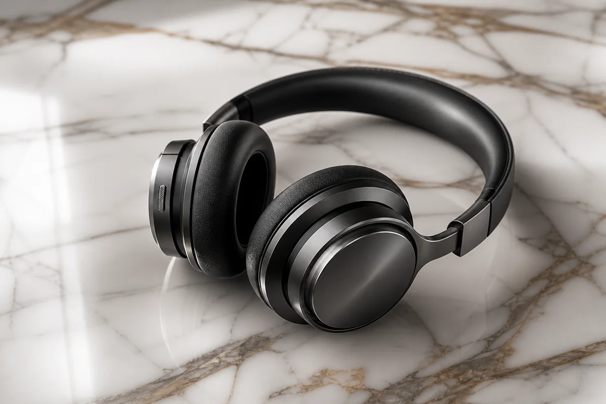 AI-generated commercial wireless headphones product photography for ecommerce main images