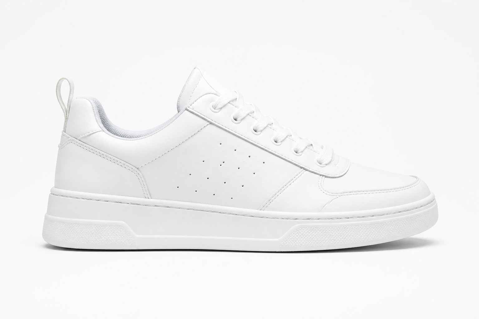 AI photo enhancer example: ecommerce sneaker hero with crisp edges for listing pages