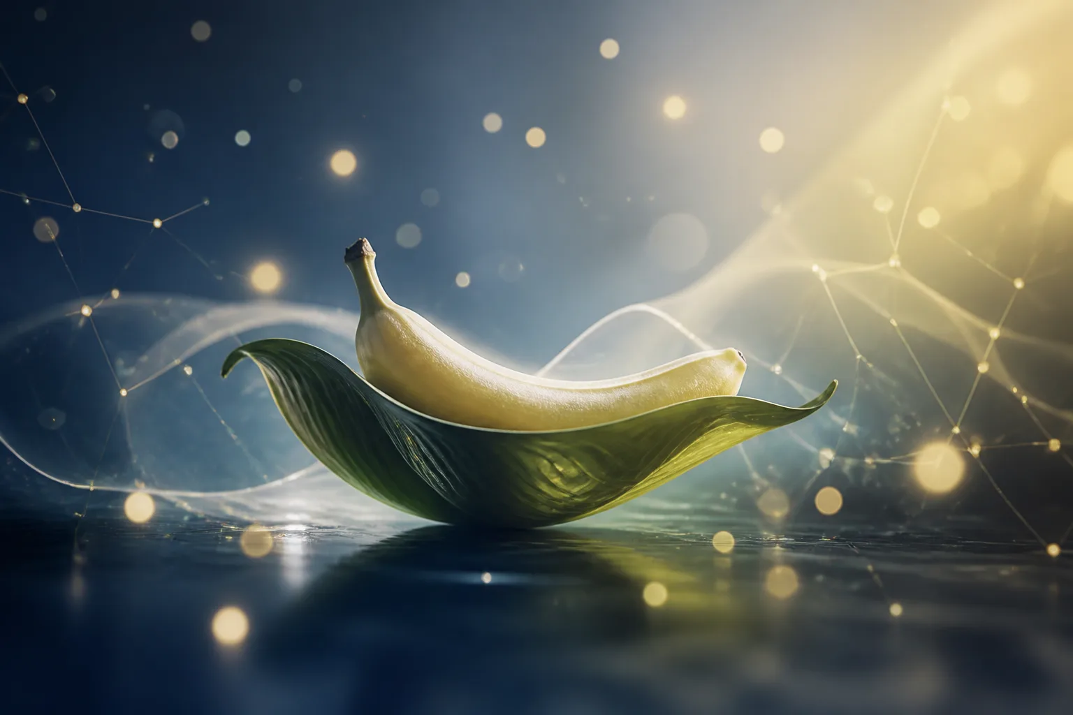 Nano Banana 2 Lite 概览封面：柔和光影中的抽象 AI 图像生成氛围