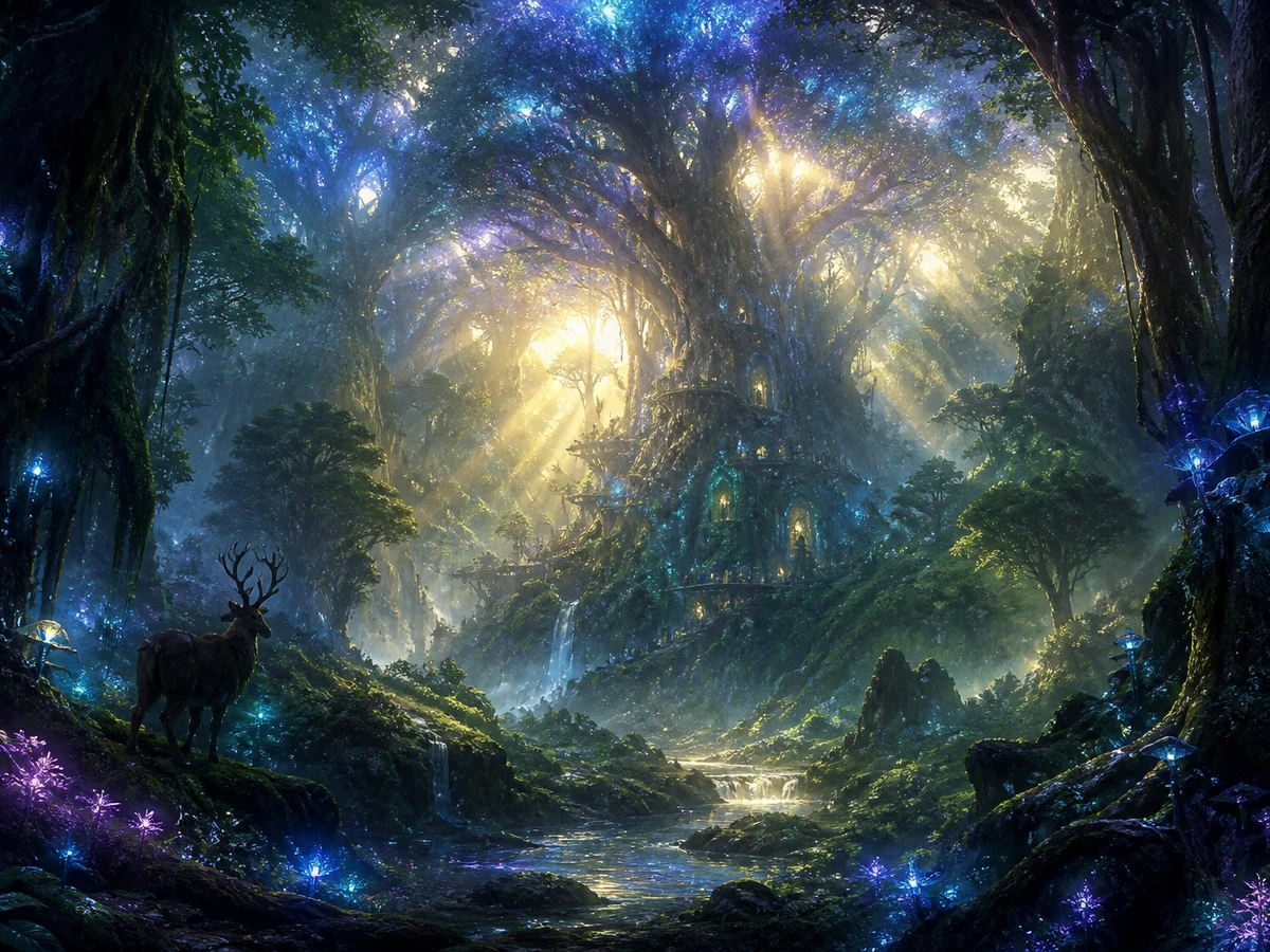 GPT Image 2 奇幻森林示例