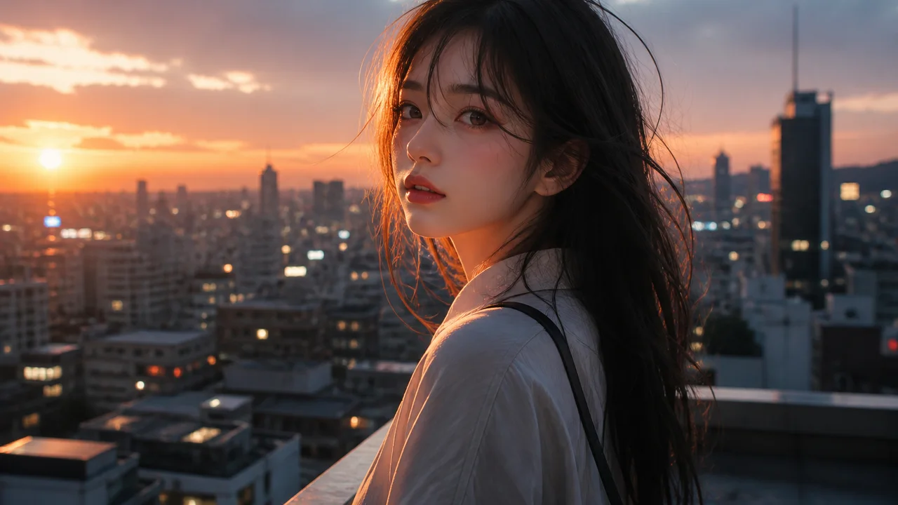 Vidu 封面：天台日落角色静帧